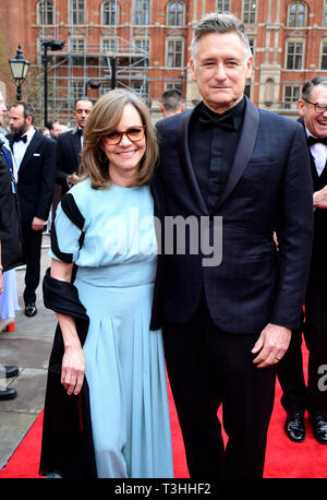 Bill Pullman (right) and Sally Field attending the Laurence Olivier Awards, Royal Albert Hall, London. Stock Photo