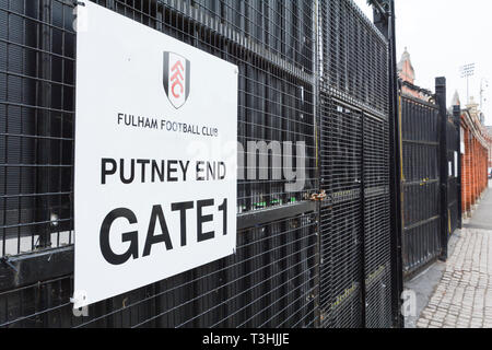 Craven Cottage the home of Fulham Football Club, Fulham, West London, UK Stock Photo