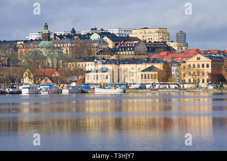 STOCKHOLM, SWEDEN - MARCH 09, 2019: Cityscape on a sunny March day Stock Photo