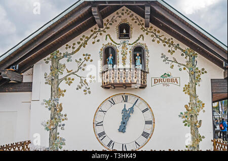 Souvenirs and souvenirshops in Titisee, a little town in the Black Forest; Stock Photo