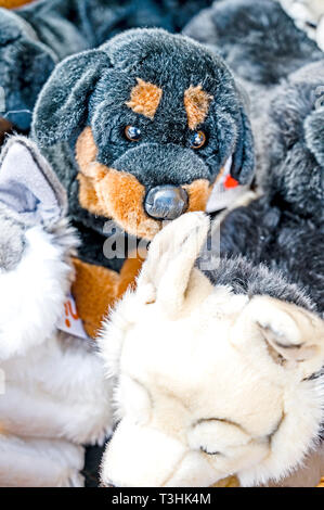 Souvenirs and souvenirshops in Titisee, a little town in the Black Forest; Stock Photo