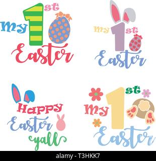 My First Easter Set Stock Vector