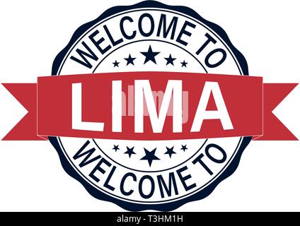 Lima Peru Round Travel Stamp Icon City Design Stock Vector