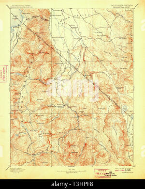 Markleeville, California, map 1893, 1:125000, United States of America ...