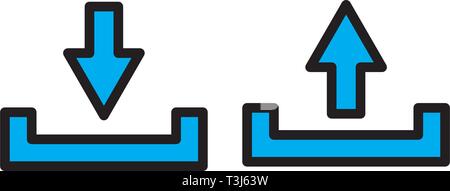 download upload  icon Stock Vector