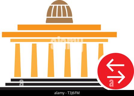 bank building icon template Stock Vector