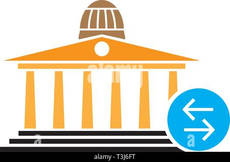bank building icon template Stock Vector