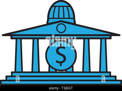 bank building icon template Stock Vector