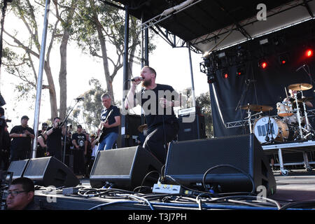 April 7, 2019 - Dana Point, California, USA - Bassist TYLER SMITH of Black  Flag performs at the Sabroso Craft Beer, Taco & Music Festival 2019 Sunday  (Day 2) at Doheny State