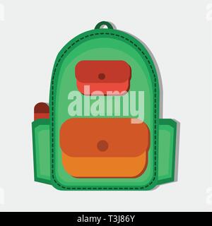 Backpack schoolbag  vector illustration Stock Vector