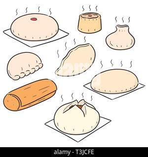 vector set of chinese snack Stock Vector