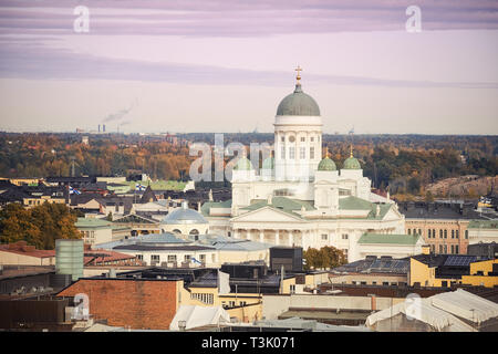 Aerial view on Helsinki, Finland Stock Photo