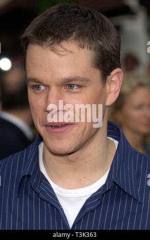 LOS ANGELES, CA. June 06, 2002: Actor MATT DAMON at the world premiere, in Hollywood, of his new movie The Bourne Identity. © Paul Smith / Featureflash Stock Photo