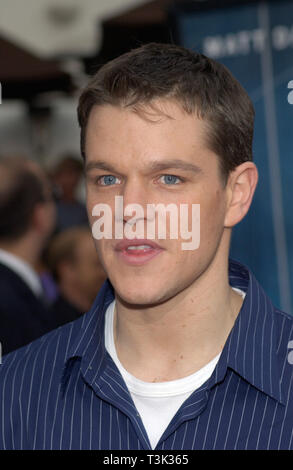 LOS ANGELES, CA. June 06, 2002: Actor MATT DAMON at the world premiere, in Hollywood, of his new movie The Bourne Identity. © Paul Smith / Featureflash Stock Photo