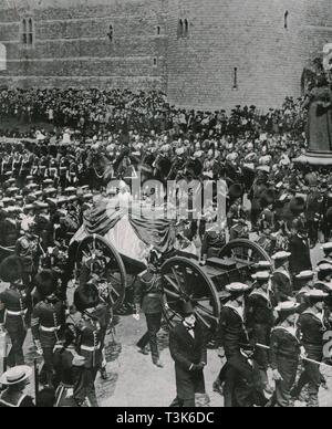 Funeral procession of King Edward VII, Windsor, 20 May 1910.  Creator: Unknown. Stock Photo