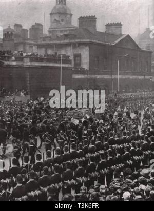 Funeral procession of King Edward VII, Whitehall, London, 20 May 1910.  Creator: Unknown. Stock Photo