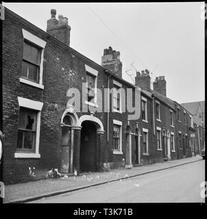 Abandoned houses in a terraced street, Stoke-on-Trent, 1965-1968. Creator: Eileen Deste. Stock Photo