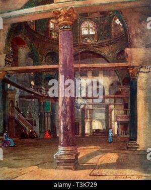 'Interior of the Mosque of El Aksa from the South-East', 1902. Creator: John Fulleylove. Stock Photo