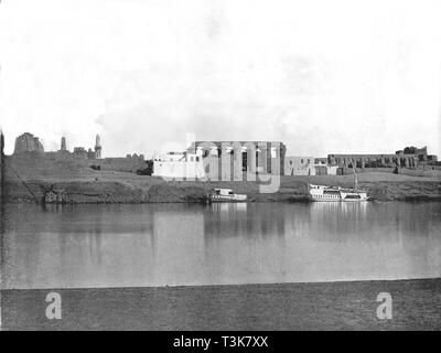 Luxor from the Nile, Egypt, 1895.  Creator: W & S Ltd. Stock Photo