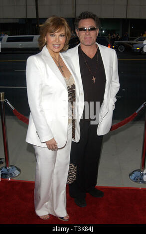 RAQUEL WELCH & RICHIE PALMER SERVING SARA WORLD PREMIERE BEVERLY HILLS ...