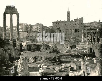 General view of the Forum, Rome, Italy, 1895.  Creator: W & S Ltd. Stock Photo