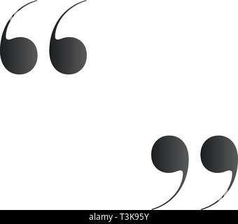 Quotes. Quotation mark or symbol, vector illustration isolated on white Stock Vector