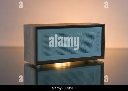 Studio shot of a Bluetooth speaker Stock Photo