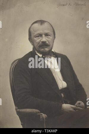 Portrait of Gérard de Nerval (1808-1855), 1854. Creator: Tournachon, Adrien (1825-1903). Stock Photo