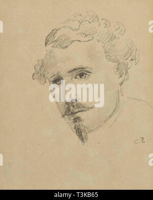 Self-Portrait, c. 1853. Creator: Pissarro, Camille (1830-1903). Stock Photo