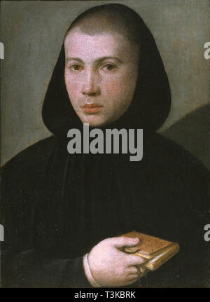 Portrait of a young Benedictine monk, First Half of 16th cen.. Creator: Caroto, Giovan Francesco (c. 1480-1555). Stock Photo