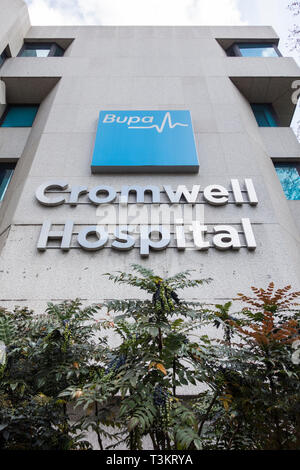 The private sector Bupa Cromwell Hospital, Cromwell Road, Kensington