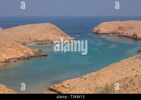 Bandar Khayran is a coastal town in northeastern Sultanate of Oman Stock Photo