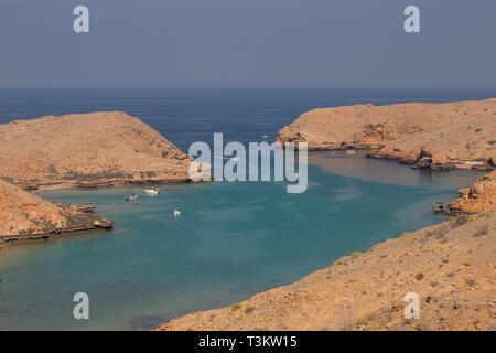 Bandar Khayran is a coastal town in northeastern Sultanate of Oman Stock Photo