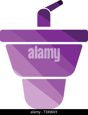 Bidet icon. Flat color design. Vector illustration. Stock Vector