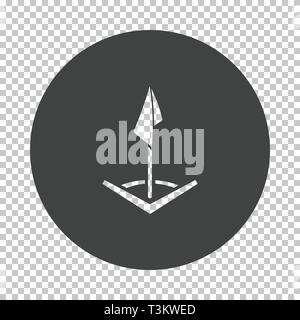 Soccer corner flag icon. Subtract stencil design on tranparency grid. Vector illustration. Stock Vector