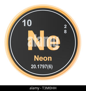 Neon Chemical 10 element of periodic table. Molecule And Communication ...