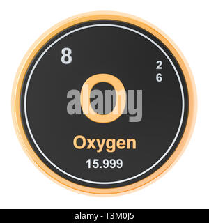 Oxygen O, element isolated on white background Stock Photo