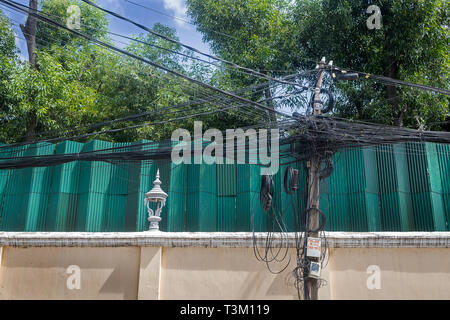 walls and front of in works of Royal palace in Phnom Penh captures. Stock Photo