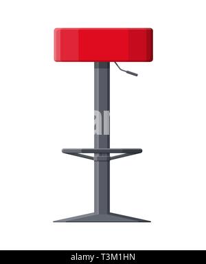 Barstool chair. Pub club bar trendy equipment. Vector illustration in flat style Stock Vector