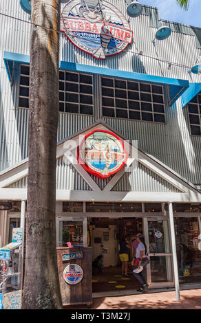 Miami, Florida / USA - April 10, 2014: The Bubba Gump market. The Bubba Gump Shrimp Company Restaurant and Market is a seafood restaurant inspired by  Stock Photo