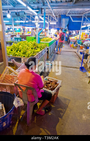 Fresh Food Market, Krabi town, Thailand Stock Photo