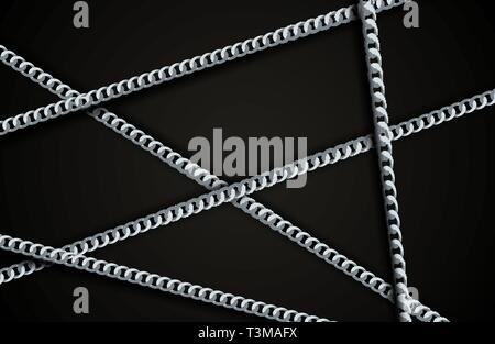 Abstract Gold Chain Background Vector Illustration Stock Vector