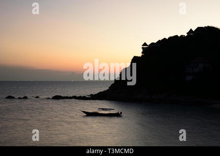 Sai Daeng bay at sunset. Koh Tao. Thailand Stock Photo