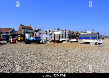 Aldeburgh beach, Aldeburgh, Suffolk, England Stock Photo