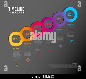 Vector diagonal Infographic Company Milestones Timeline Template with ...
