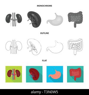 Vector illustration of biology and scientific logo. Collection of biology and laboratory vector icon for stock. Stock Vector