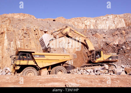 Hanson Aggregates at Machen Quarry in Newport South Wales. 05/10/2005 Stock Photo