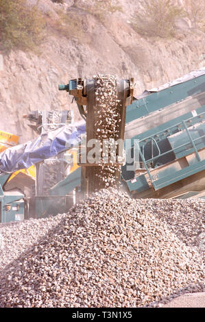 Hanson Aggregates at Machen Quarry in Newport South Wales. 05/10/2005 Stock Photo