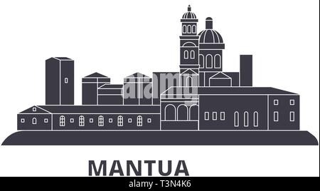 Italy, Mantova. City skyline, architecture, buildings, streets ...