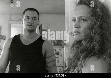 Actors Temuera Morrison and Rena Owen in the movie Once Were Warriors, 1994 Stock Photo